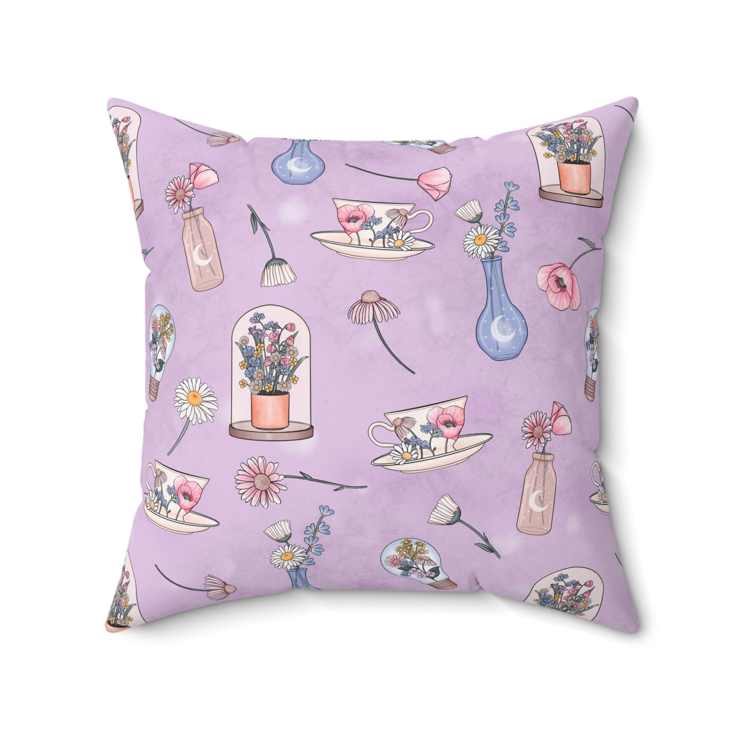 Lilac Meadow Keepsakes Throw Pillow