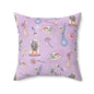 Lilac Meadow Keepsakes Throw Pillow