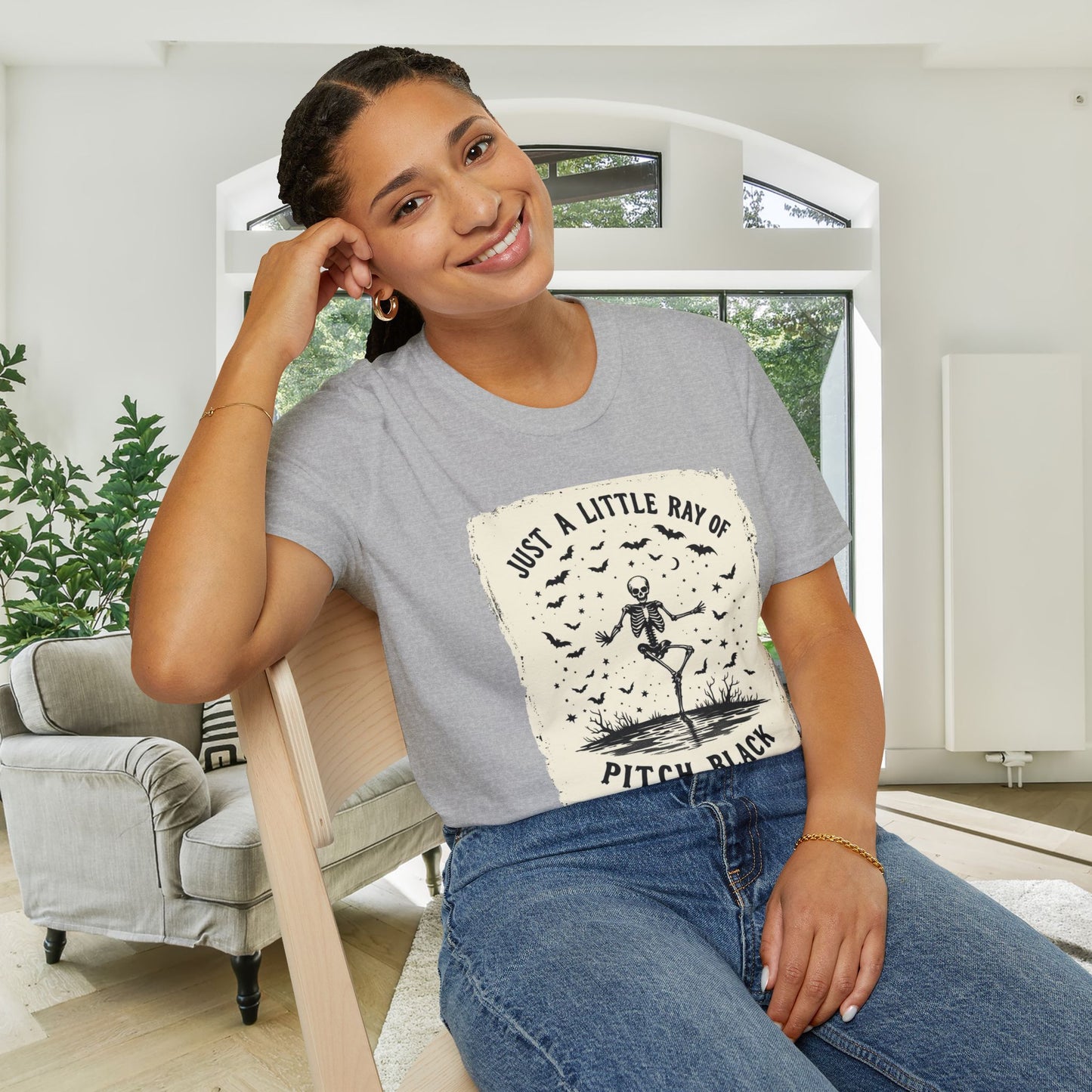 Just A Little Ray of Pitch Black Adult T-shirt