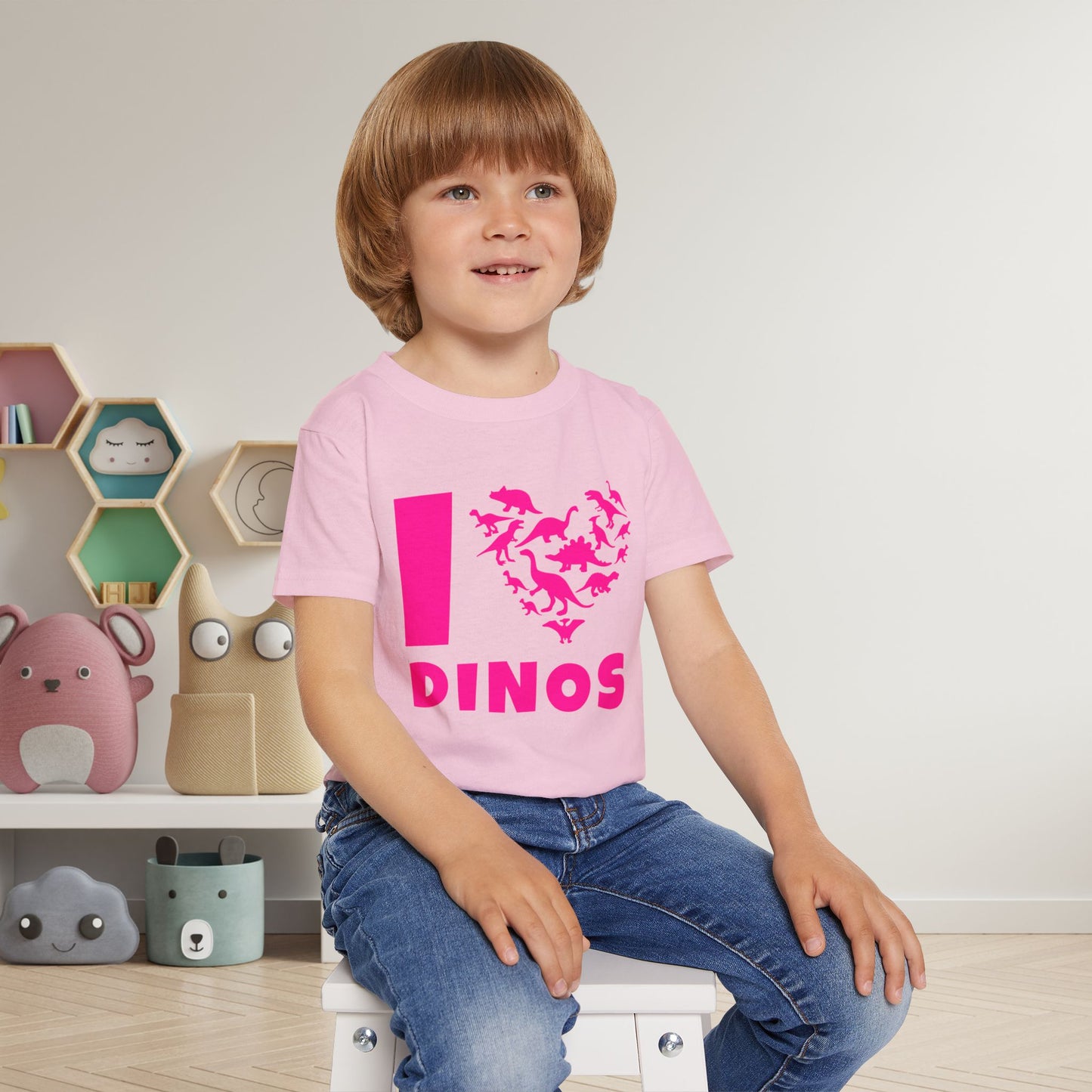 I Love Dinos (Dino Heart) Heavy Cotton™ Toddler T-shirt
