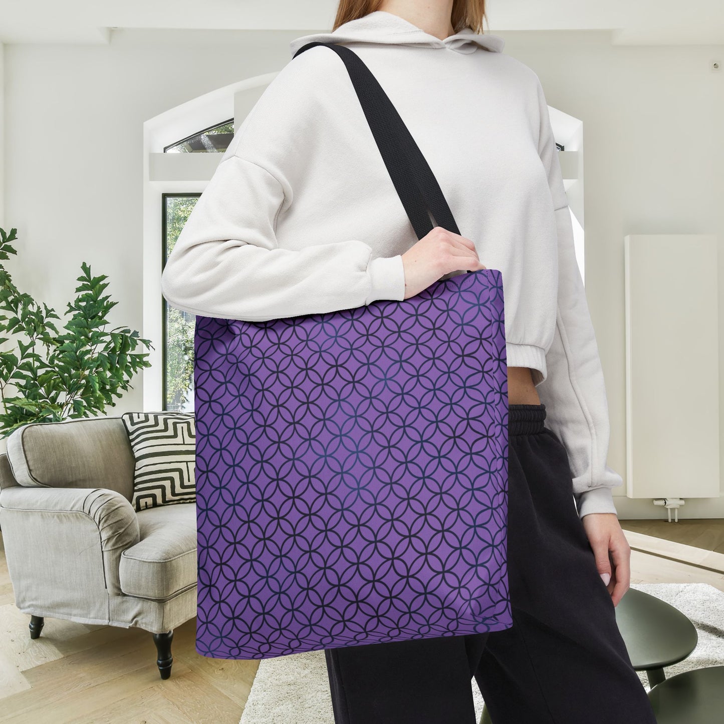 Amethyst Interlock Canvas Tote Bag