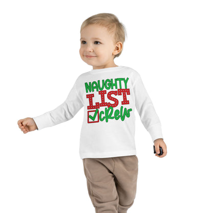 Naughty List Crew Toddler Long Sleeve Tee