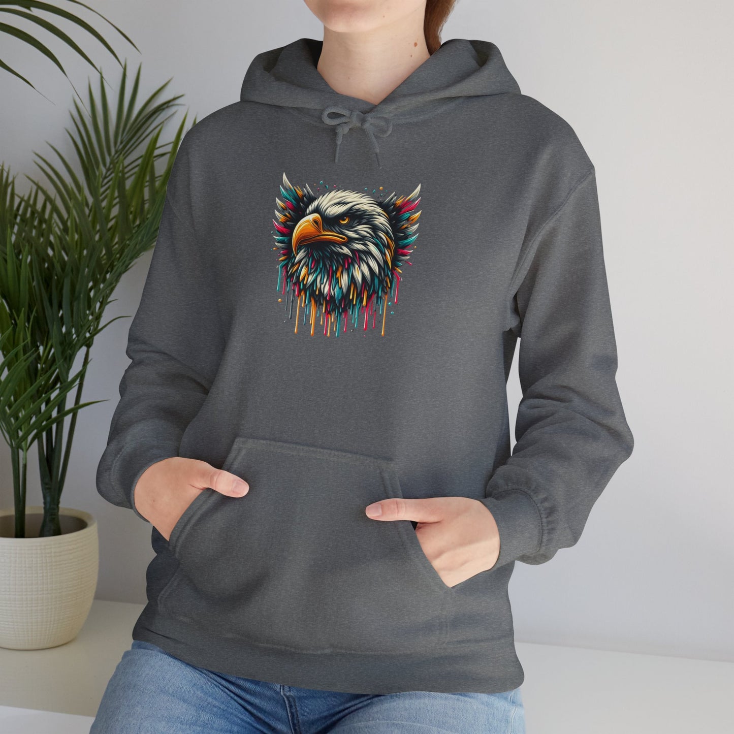 Colorful Bald Eagle Heavy Blend™ Hooded Sweatshirt