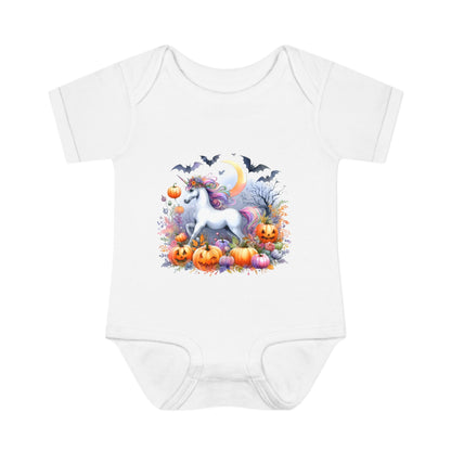 Halloween Unicorn Infant Baby Rib Bodysuit