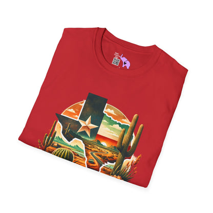 Texas Desert Roads 2 Adult T-shirt