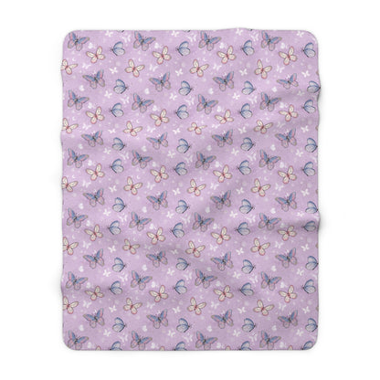 Pastel Wing Parade Sherpa Fleece Blanket