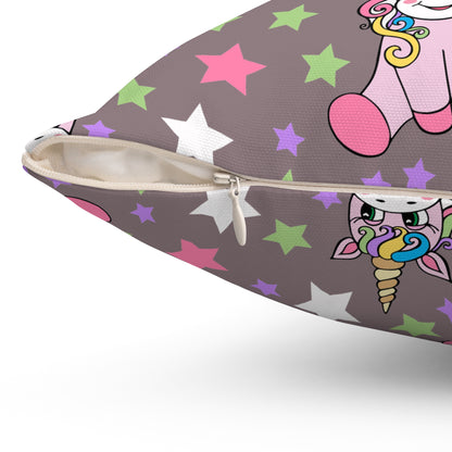 Stardust Unicorn Dreams Throw Pillow
