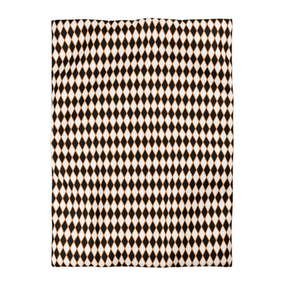 Midnight Ember Harlequin Microfiber Duvet Cover
