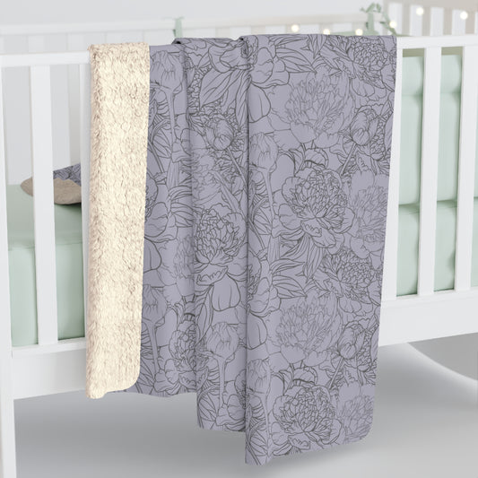 Dusty Bloom Sherpa Fleece Blanket