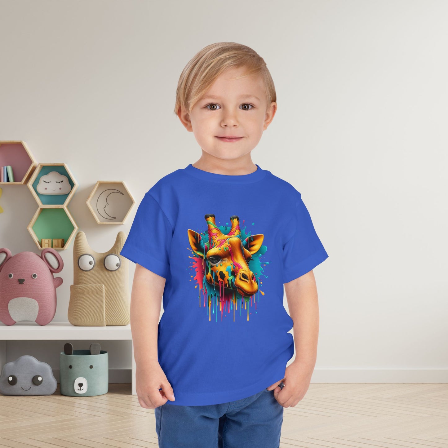 Colorful Giraffe Toddler Tee