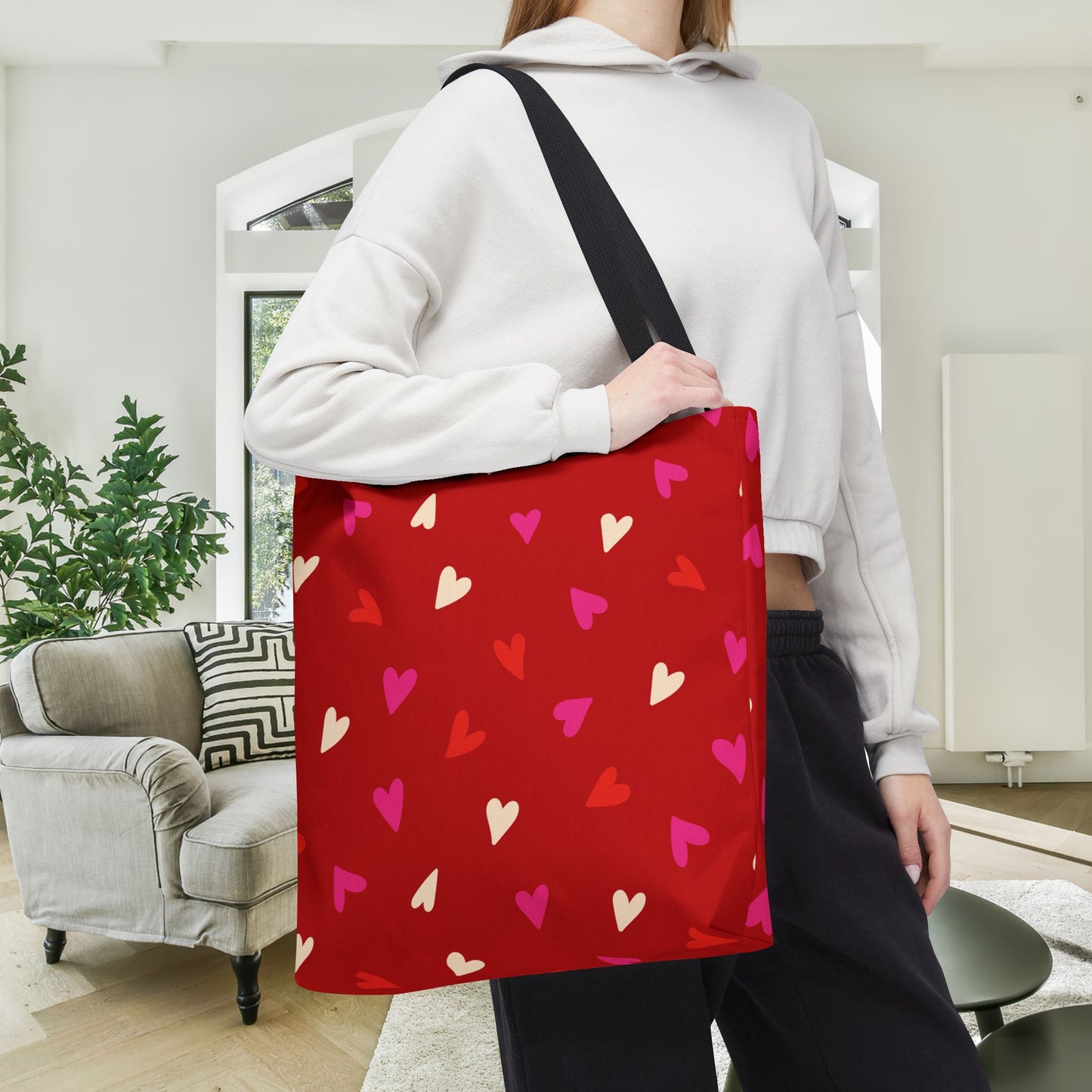 Cupid's Confetti Canvas Tote Bag