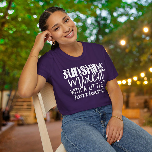 Sunshine Mixed With A Little Hurricane Adult T-shirt