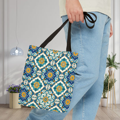 Mediterranean Lace Canvas Tote Bag