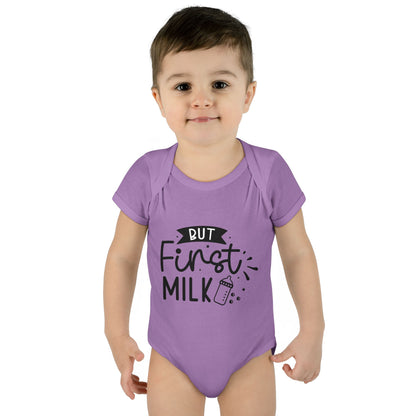 But First Milk Infant Baby Rib Bodysuit