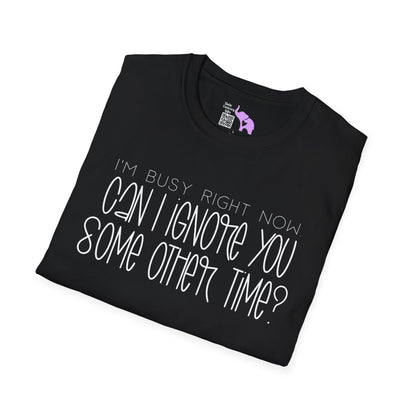I'm Busy Right Now Can I Ignore You Some Other Time Adult T-shirt