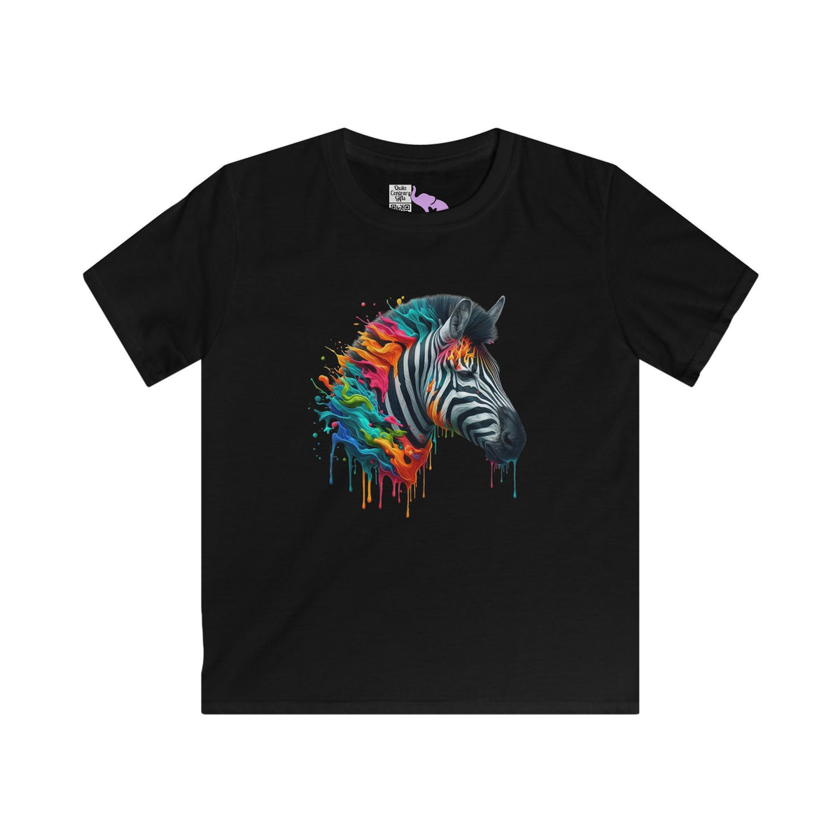 Colorful Zebra Youth Softstyle Tee