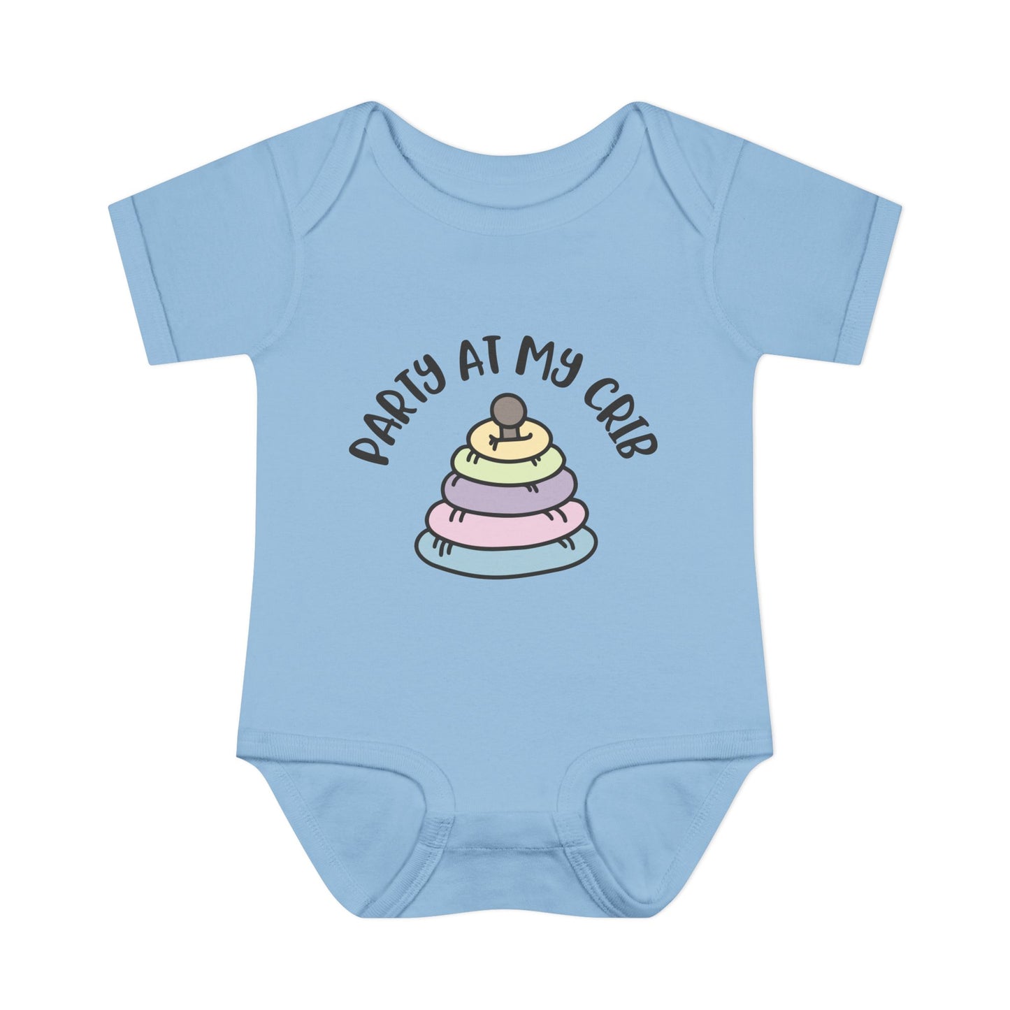 Party At My Crib Infant Baby Rib Bodysuit