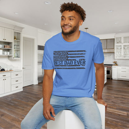 Best Dad Ever (Flag) Adult T-shirt
