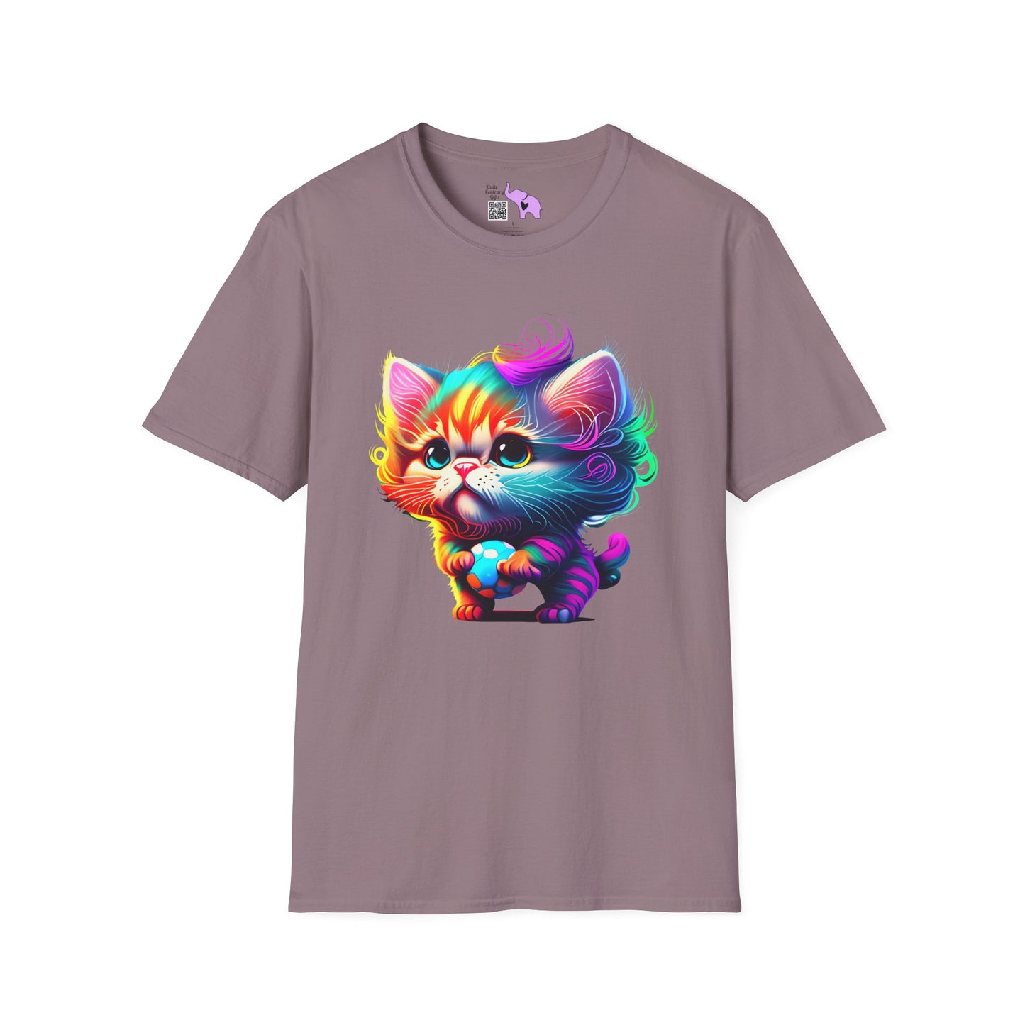 Cute Colorful Kitten Adult T-shirt