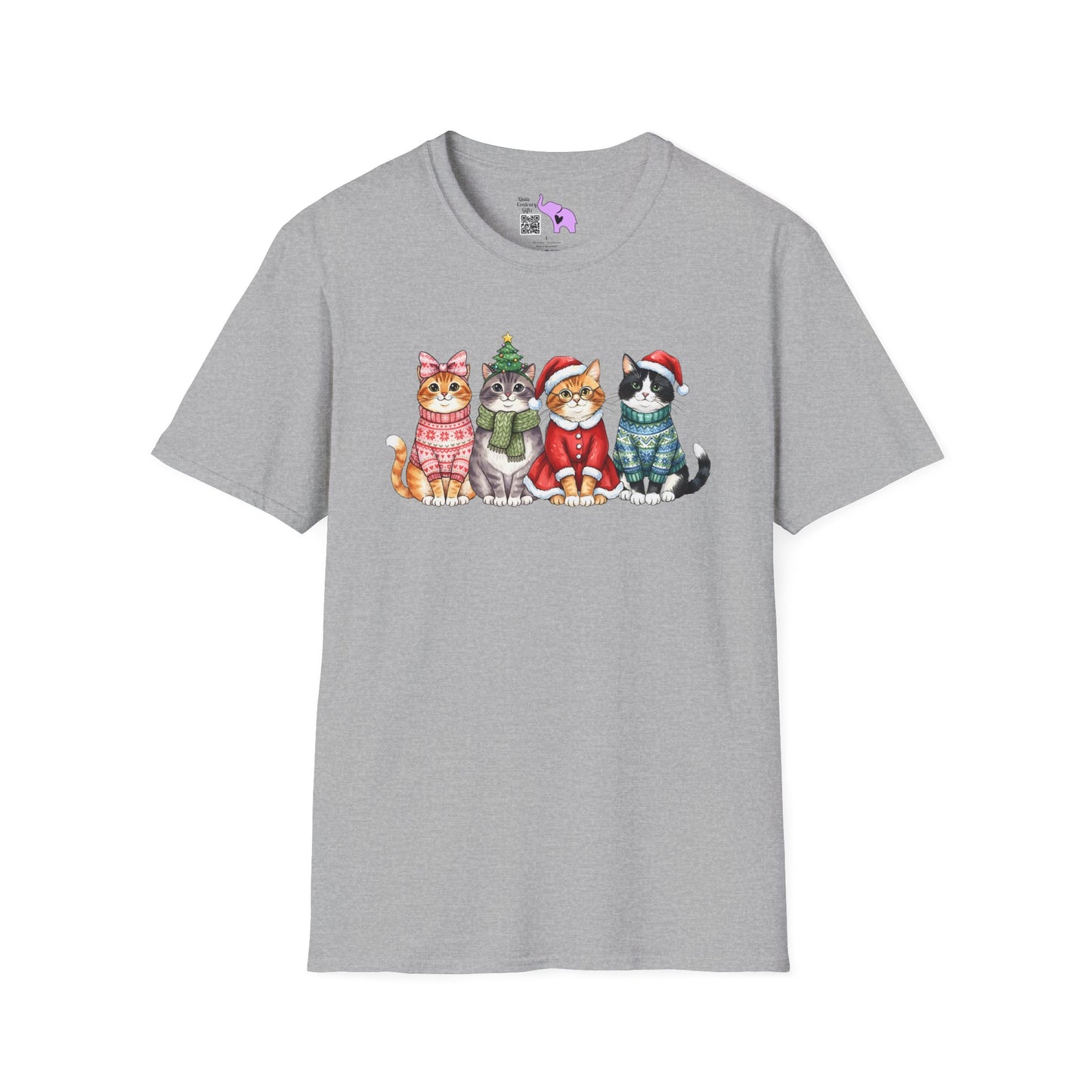 Meowy Christmas Crew Adult T-shirt