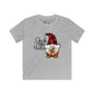 Deck the Halls Plaid Gnome Youth Softstyle Tee