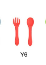 Soft Silicone Food Grade Kids Spoon & Fork Set