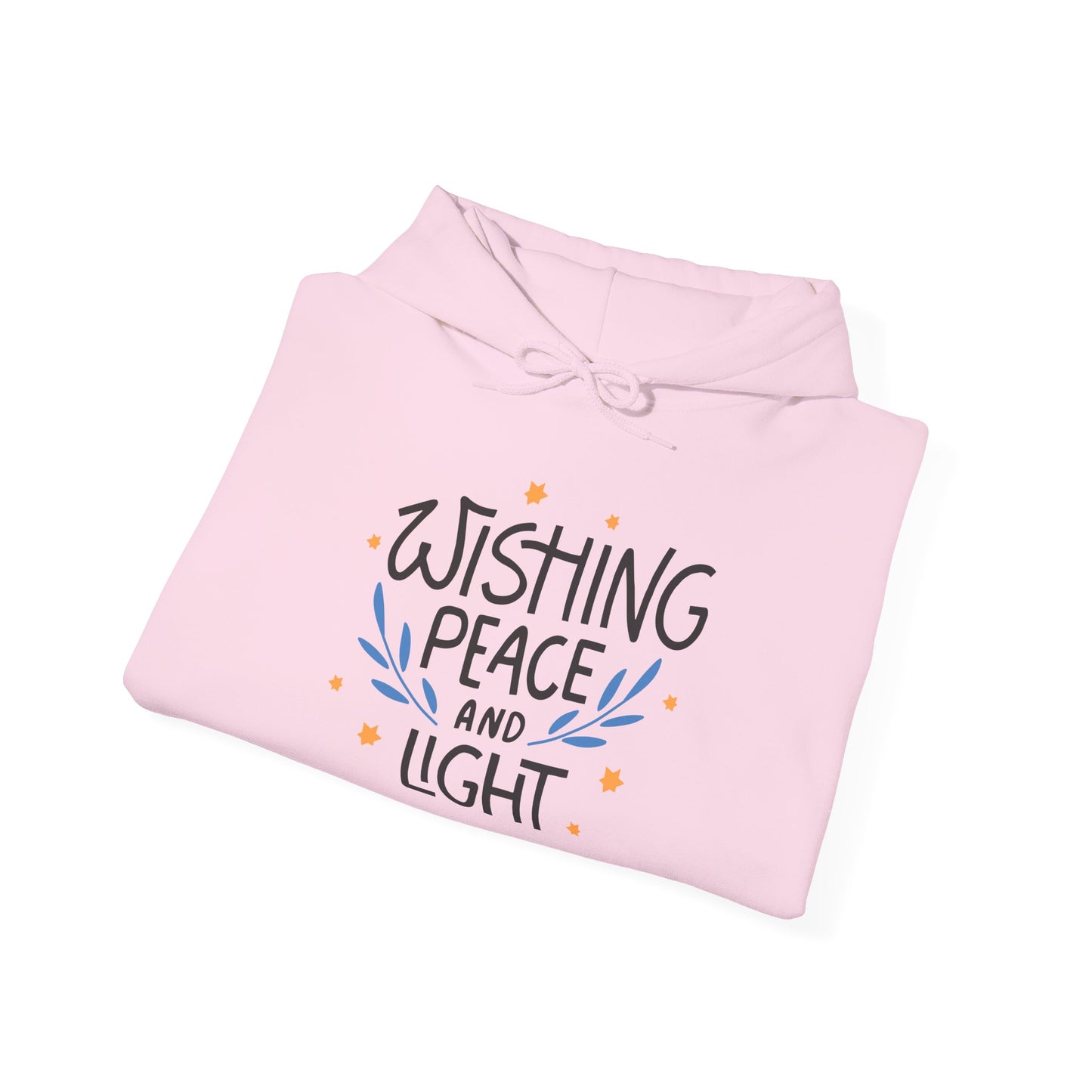 Hanukkah Wishing Peace & Light 3 Heavy Blend™ Hooded Sweatshirt