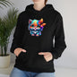 Cute Colorful Kitten w/Butterfly Heavy Blend™ Hooded Sweatshirt