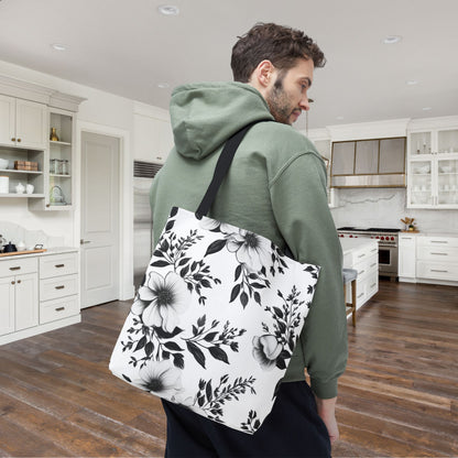 Garden Sketch Canvas Tote Bag
