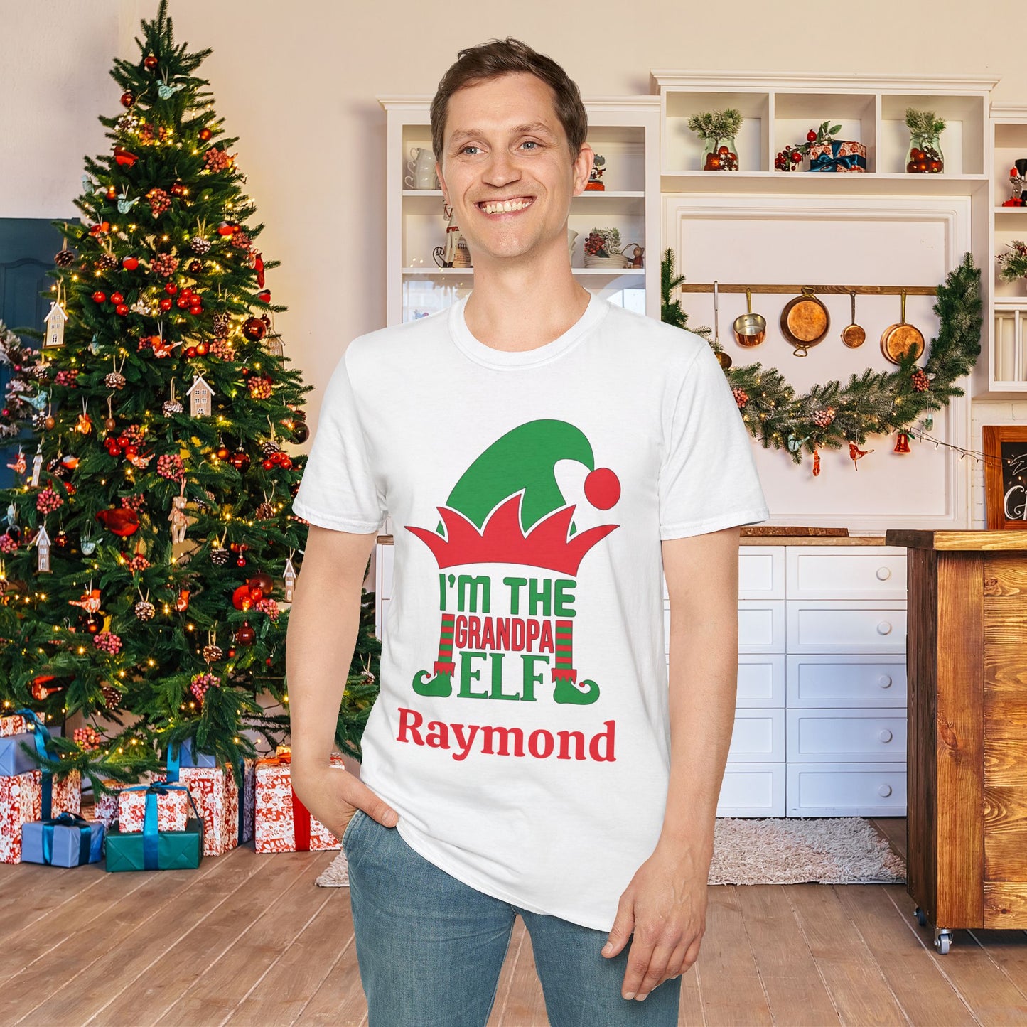 I'm The Grandpa Elf Personalized Adult T-shirt