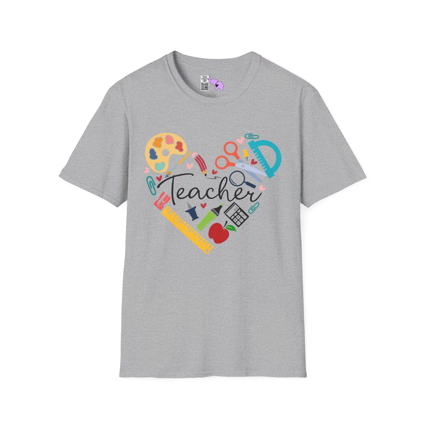 Teacher Supply Heart Adult T-shirt