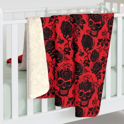 Crimson Masquerade Fleece Blanket