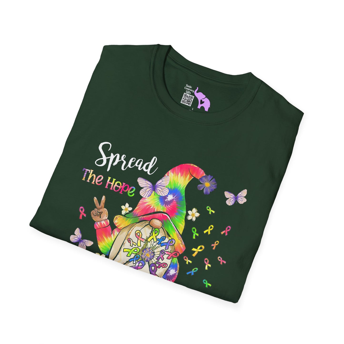 Gnome Spread the Hope Find the Cure All Colors 17 Adult T-shirt