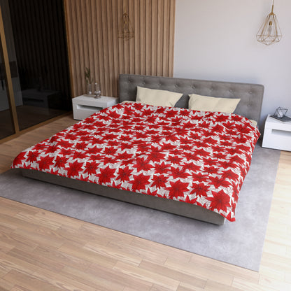 Christmas Blossom Sketch Microfiber Duvet Cover