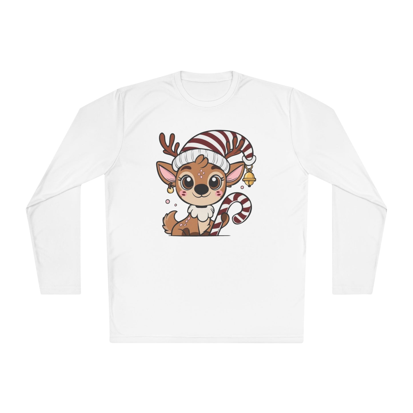 Santa's Little Deer Adult Long Sleeve Tee