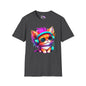 Cool Kitten w/Headphones Adult T-shirt