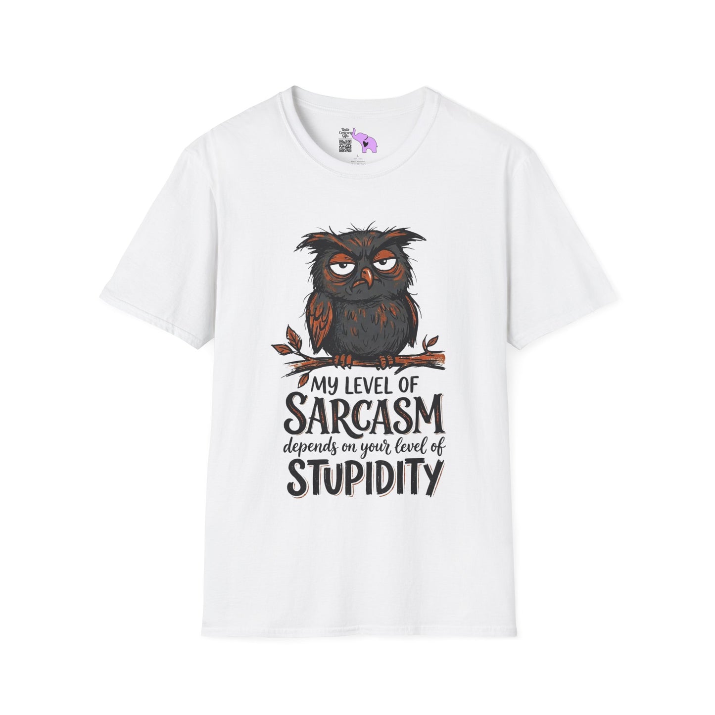 ""My Level of Sarcasm Depends on Your Level of Stupidity (Owl) Adult T-shirt
