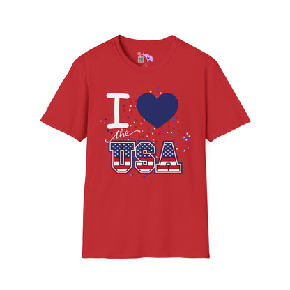 I Love The USA Adult T-shirt