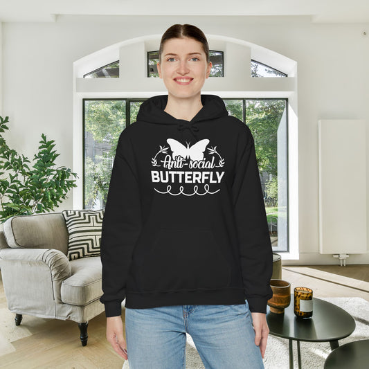 AntiSocial Butterfly Heavy Blend™ Hooded Sweatshirt