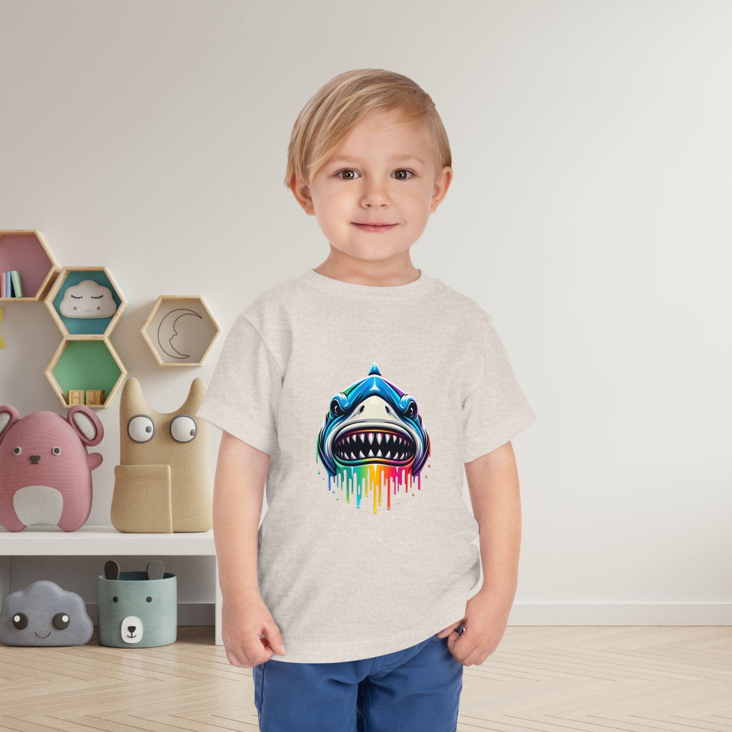 Colorful Shark Toddler Tee