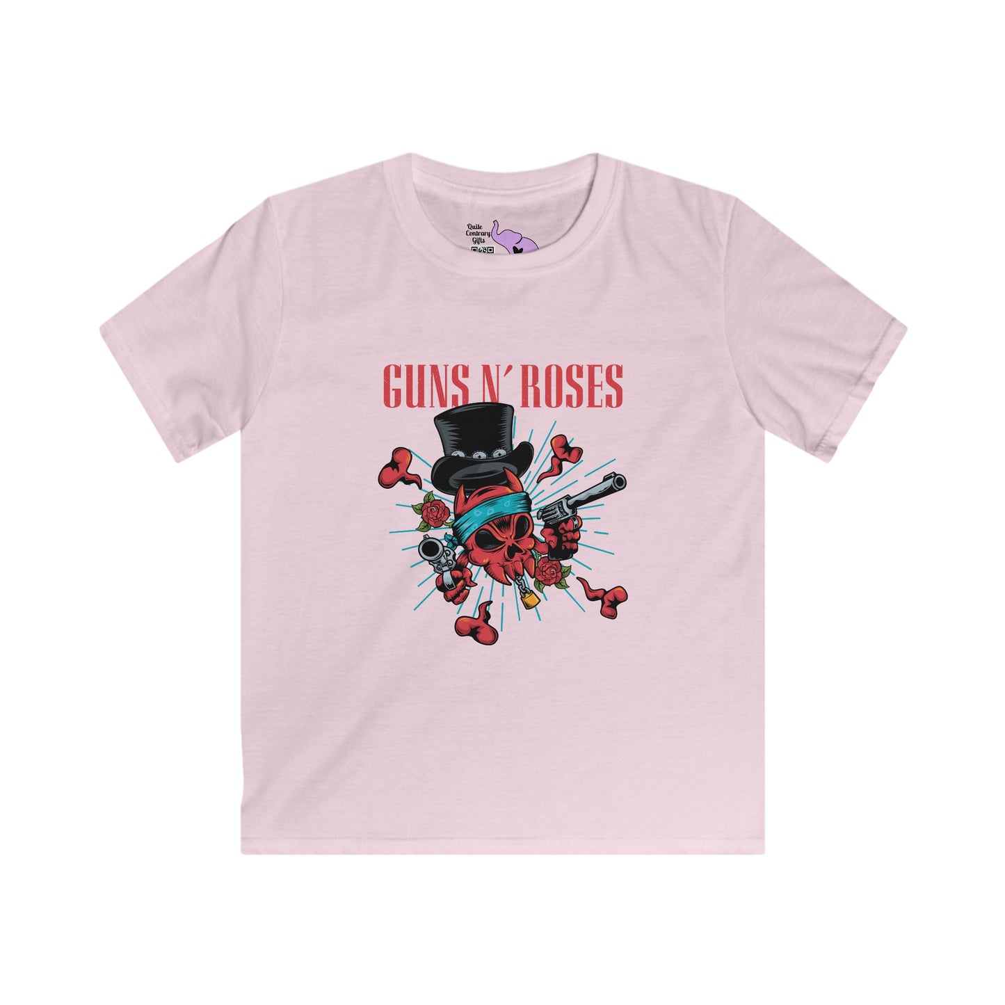 Guns N' Roses (Skull & Guns) Kids Softstyle Tee