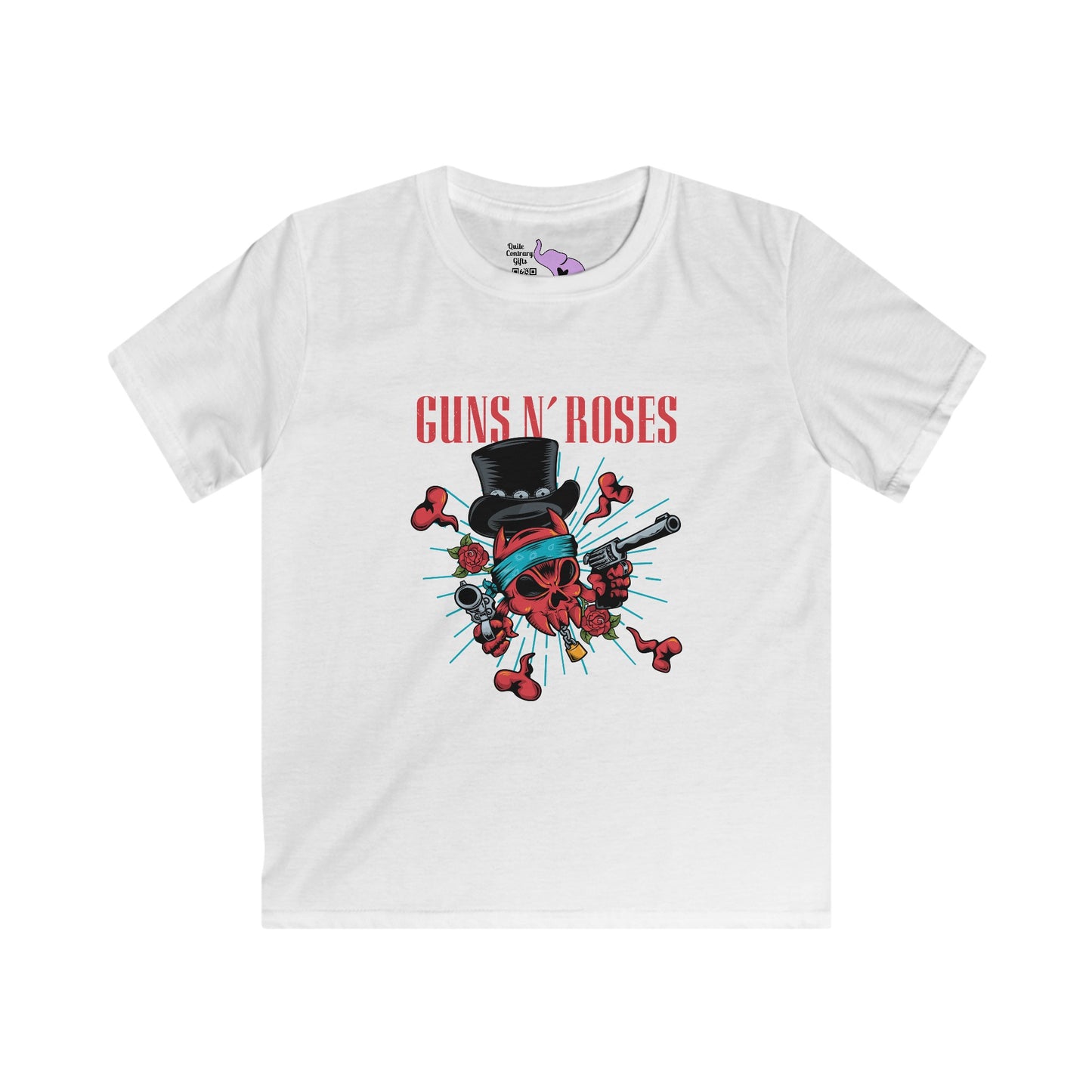 Guns N' Roses (Skull & Guns) Kids Softstyle Tee