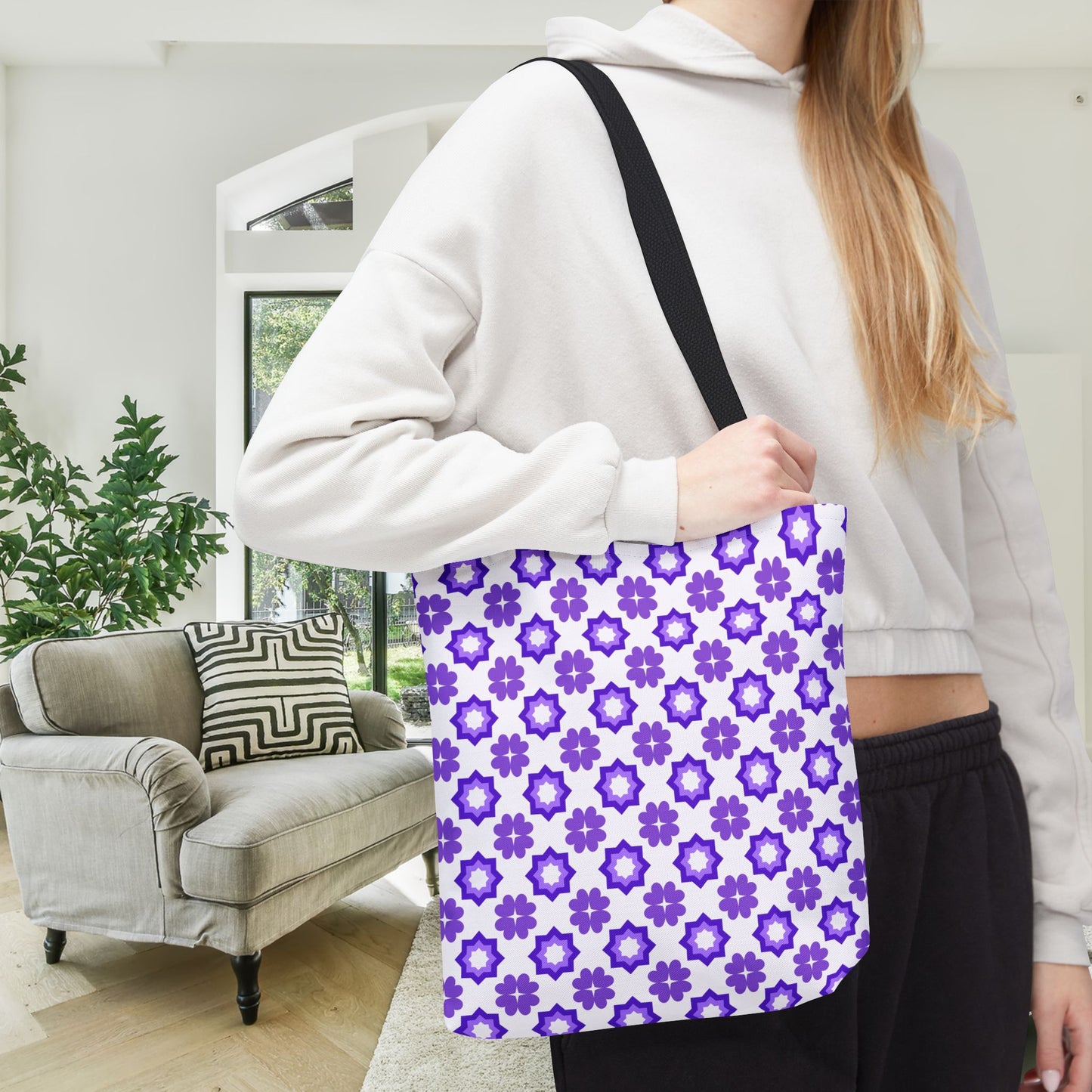Purple Prism Garden Canvas Tote Bag