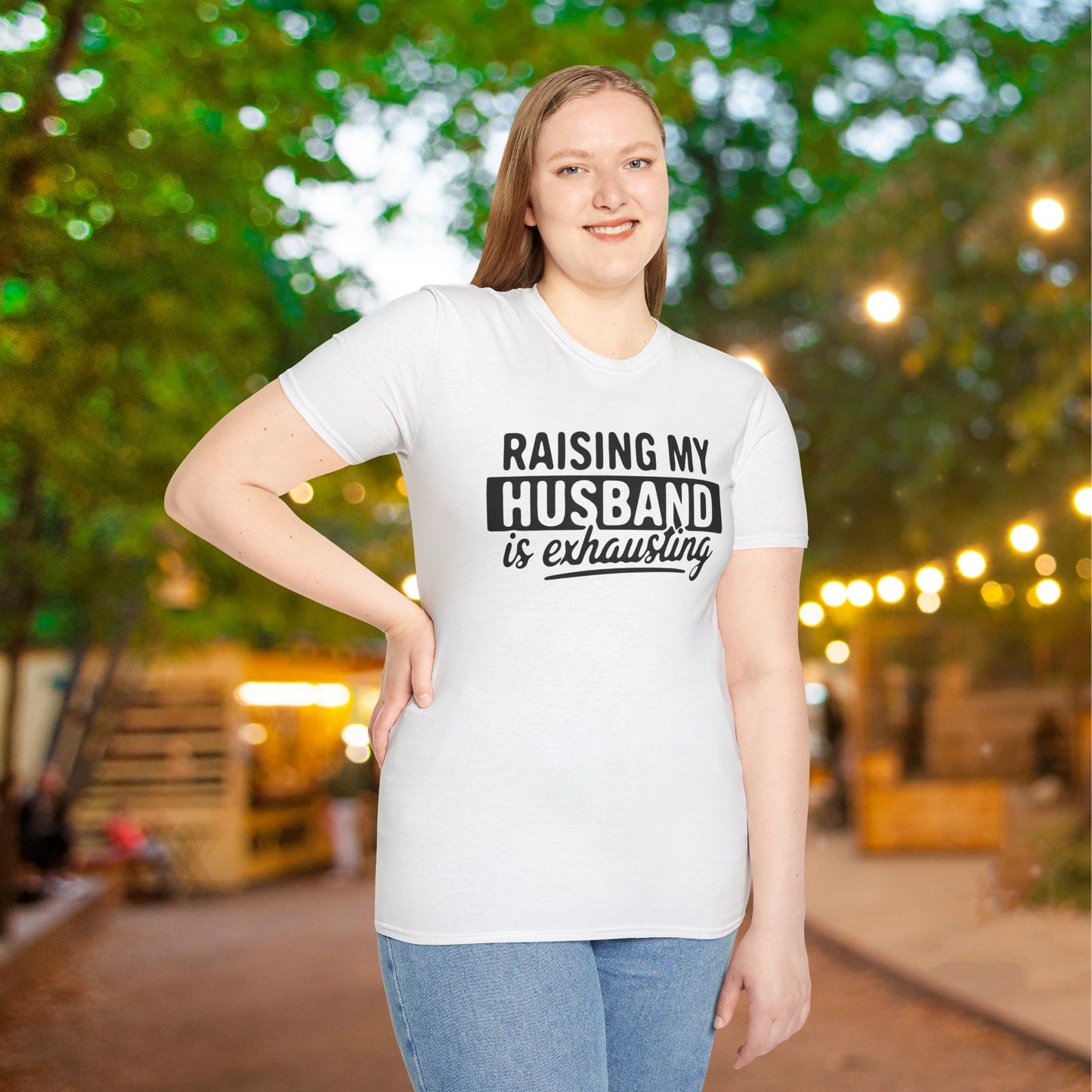 Raising My Husband Is Exhausting Adult T-shirt