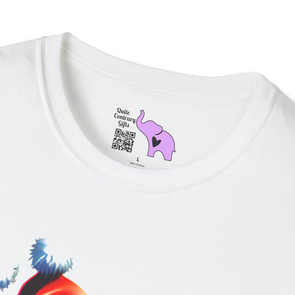 Christmas Kitten w/Gift Adult T-shirt