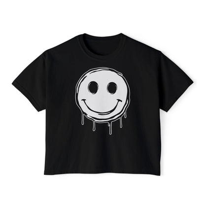 Melty Smiley Face Women's Boxy Tee