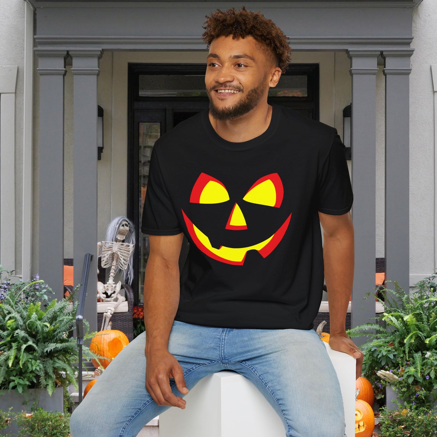 Pumpkin Smile Adult T-shirt