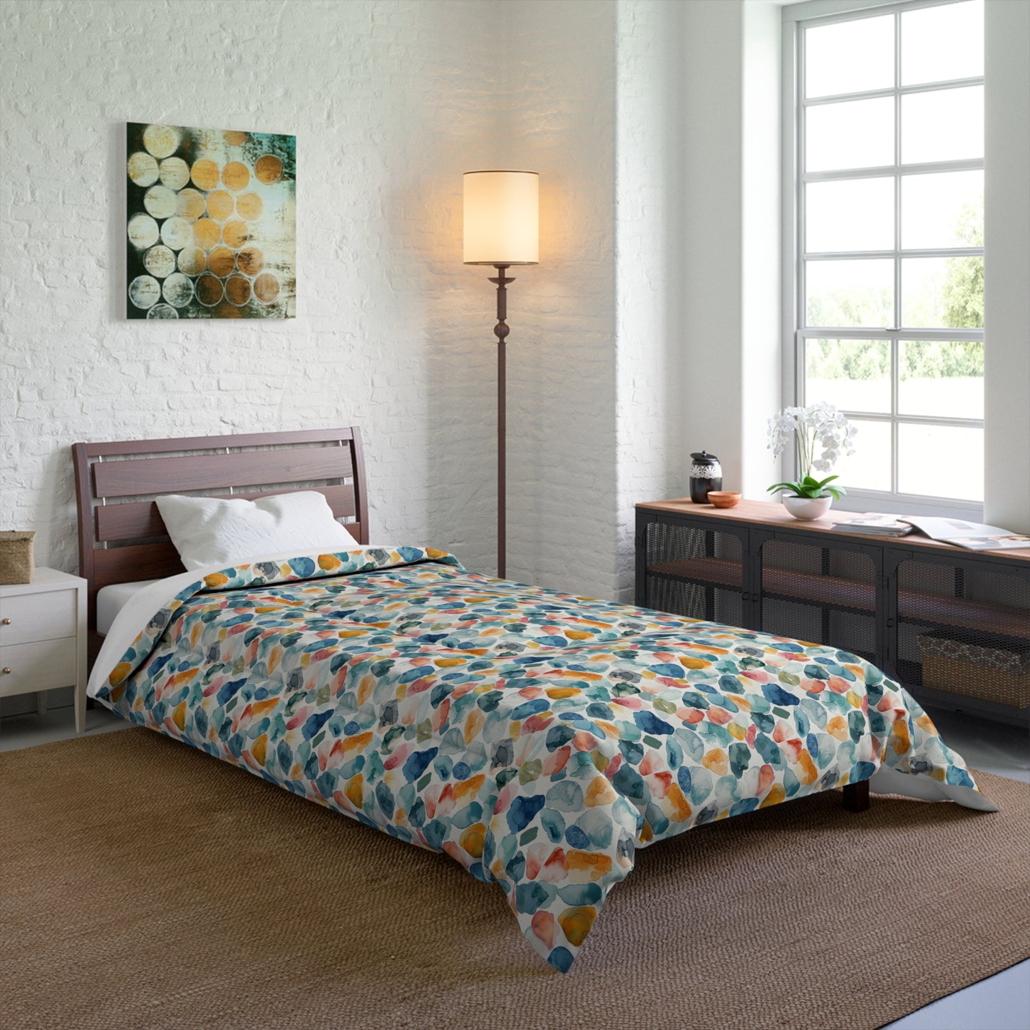 Watercolor Pebble Terrazzo Comforter