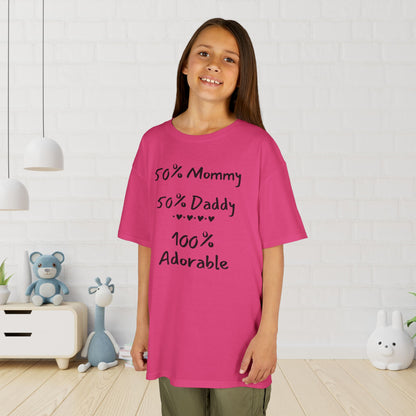 50% Mommy 50% Daddy 100% Adorable Kids Heavy Cotton™ Tee