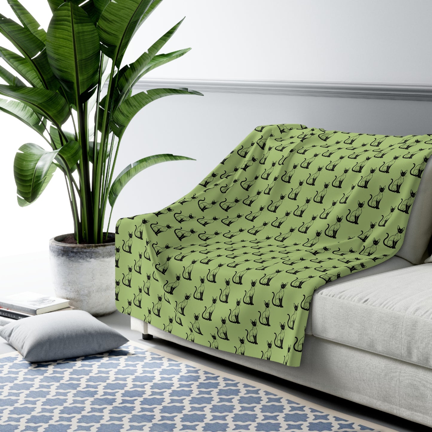 Siamese Charm – Sage Garden Fleece Blanket